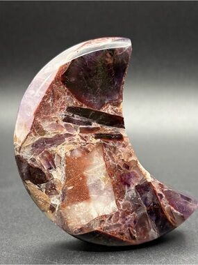 Polished Alien Amethyst Moon Crystal Sculpture